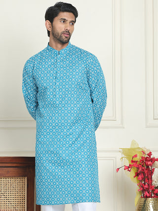 Men's Geometric Printed Kurtas.