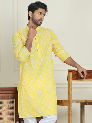 Men's Geometric Printed Kurtas.