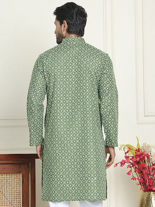 Men's Geometric Printed Kurtas.