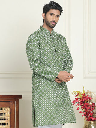 Men's Geometric Printed Kurtas.