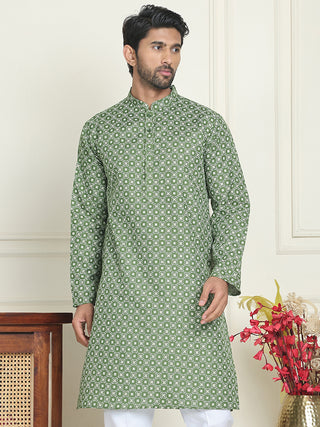 Men's Geometric Printed Kurtas.