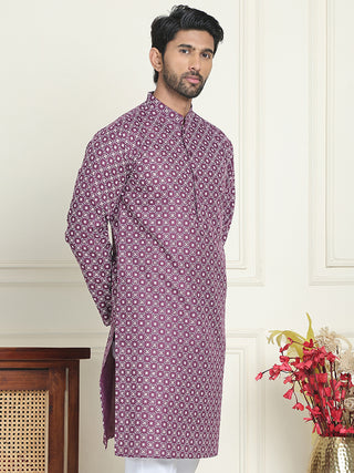Men's Geometric Printed Kurta