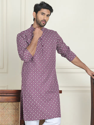 Men's Geometric Printed Kurta