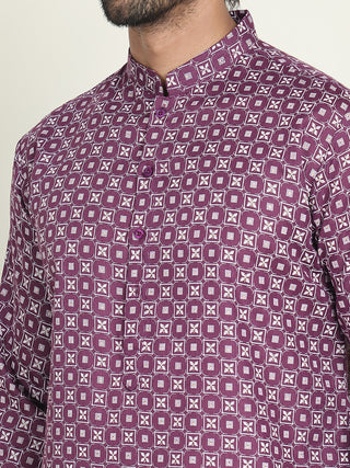 Men's Geometric Printed Kurta