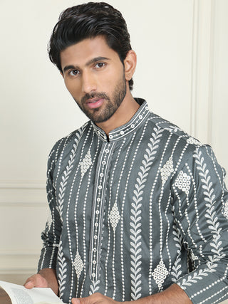 Embroidery and mirror work straight Kurtas.