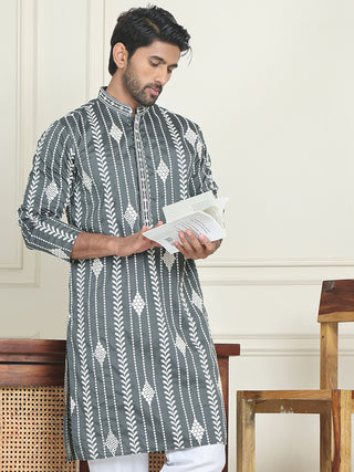 Embroidery and mirror work straight Kurtas.