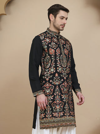 Floral Embroidered Straight Kurtas