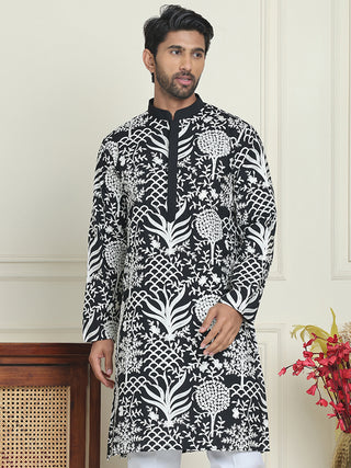 Embroidered Silk Blend Kurtas