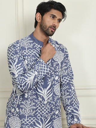 Embroidered Silk Blend Kurtas