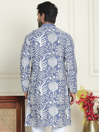 Embroidered Silk Blend Kurtas