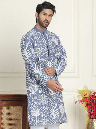 Embroidered Silk Blend Kurtas