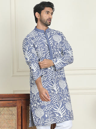 Embroidered Silk Blend Kurtas