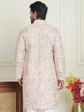 Embroidered Straight Kurtas For Men