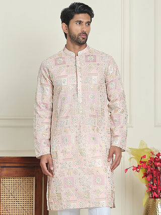 Embroidered Straight Kurtas For Men