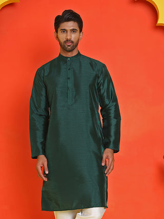 Solid Dupion Silk Kurtas for Men