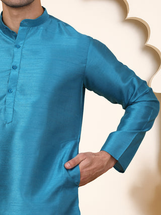 Premium Peacock Silk Kurtas