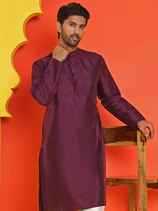 Solid Dupion Silk Kurtas for Men