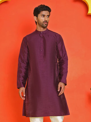 Solid Dupion Silk Kurtas for Men