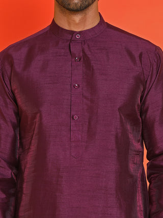 Solid Dupion Silk Kurtas for Men