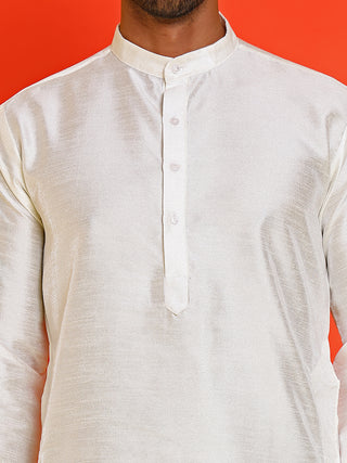 Solid Dupion Silk Kurtas for Men
