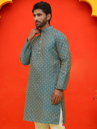 Jacquard Silk Straight Kurtas