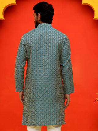 Jacquard Silk Straight Kurtas