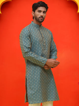 Jacquard Silk Straight Kurtas