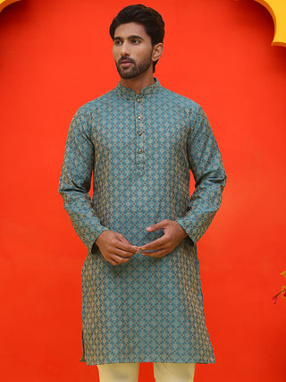 Jacquard Silk Straight Kurtas