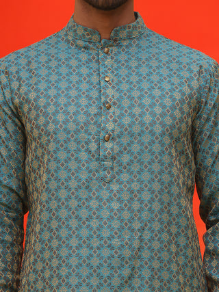 Jacquard Silk Straight Kurtas