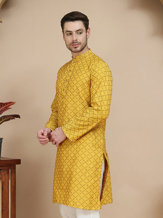 Jacquard Silk Straight Kurtas