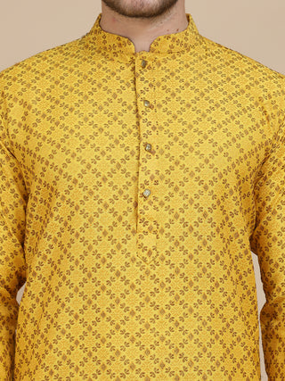 Jacquard Silk Straight Kurtas