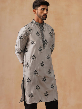 Chikankari Embroidered Kurta For Men