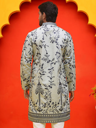 Chikankari Embroidered Kurtas For Men