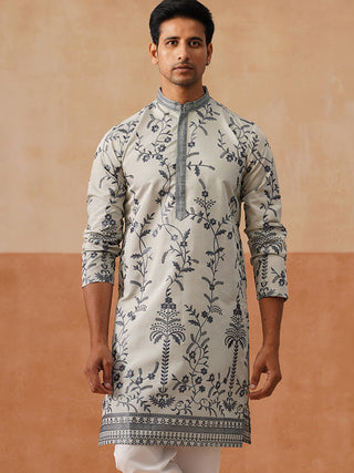 Chikankari Embroidered Kurta For Men