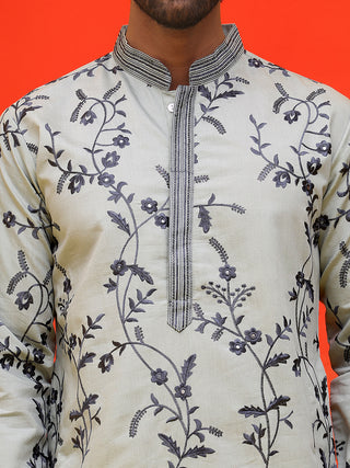 Chikankari Embroidered Kurtas For Men