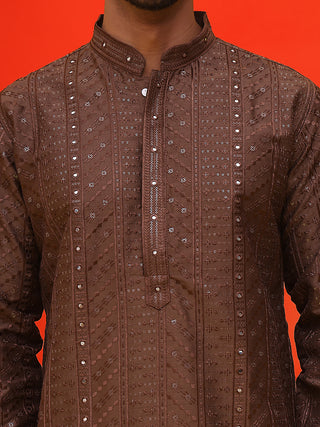 Embroidered straight Kurtas For Men