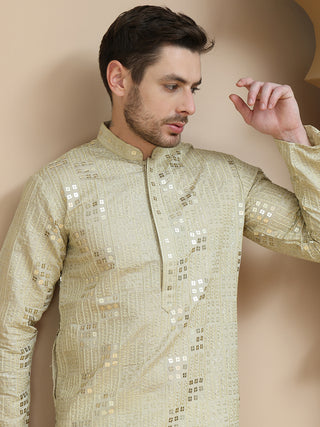 Embroidered & Sequins Kurtas For Men
