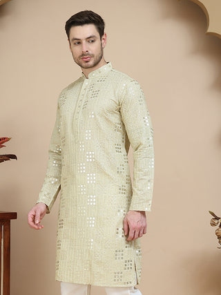 Embroidered & Sequins Kurtas For Men