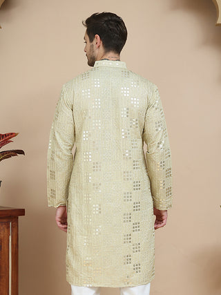 Embroidered & Sequins Kurtas For Men