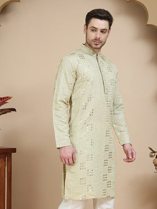 Embroidered & Sequins Kurtas For Men