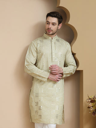 Embroidered & Sequins Kurtas For Men