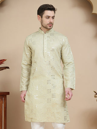 Embroidered & Sequins Kurtas For Men