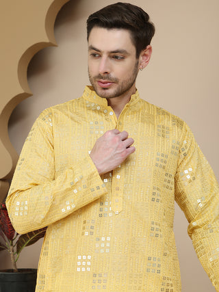 Embroidered & Sequins Kurtas For Men