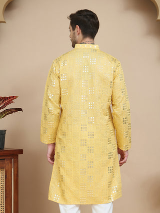 Embroidered & Sequins Kurtas For Men