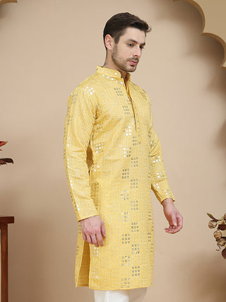 Embroidered & Sequins Kurtas For Men
