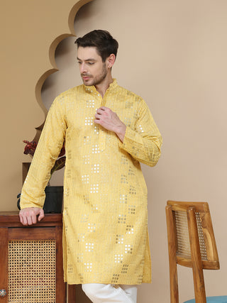 Embroidered & Sequins Kurtas For Men