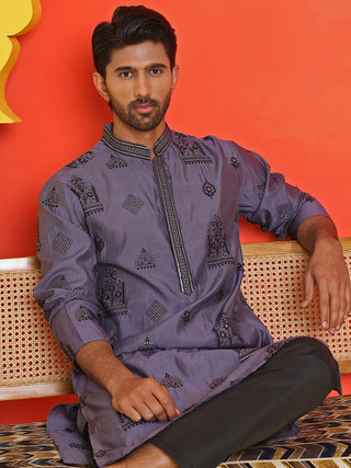 Embroidered Silk Blend Kurtas