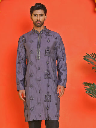 Embroidered Silk Blend Kurtas