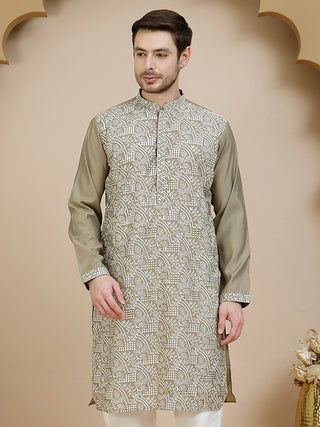 Embroidered Silk Blend Kurtas for Men