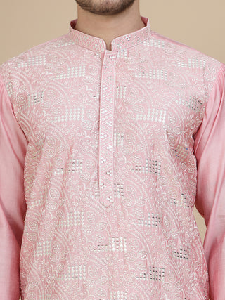 Embroidered Silk Blend Kurtas for Men